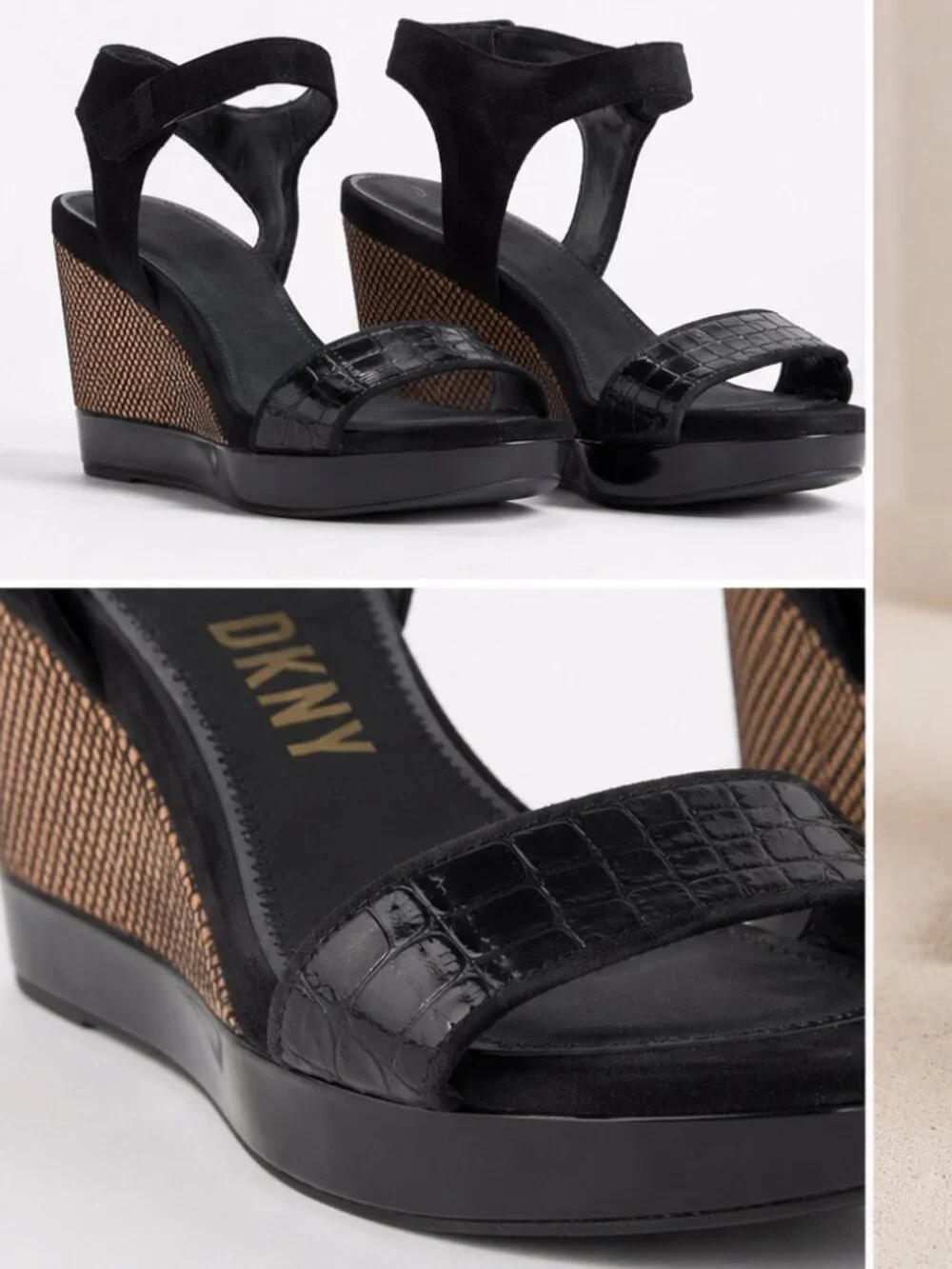Dkny black wedge