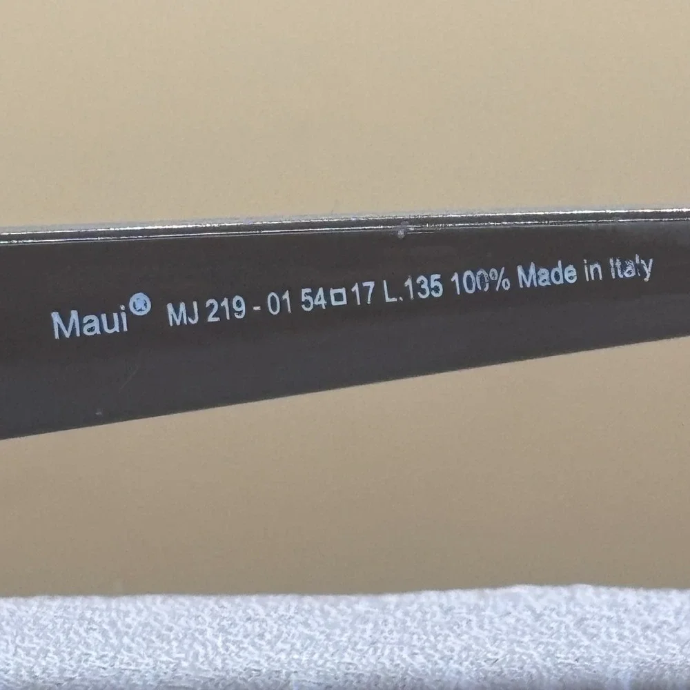 Maui Jim MJ 219-01 Brown Gradient Rectangular Polarized Sunglasses Made in Italy