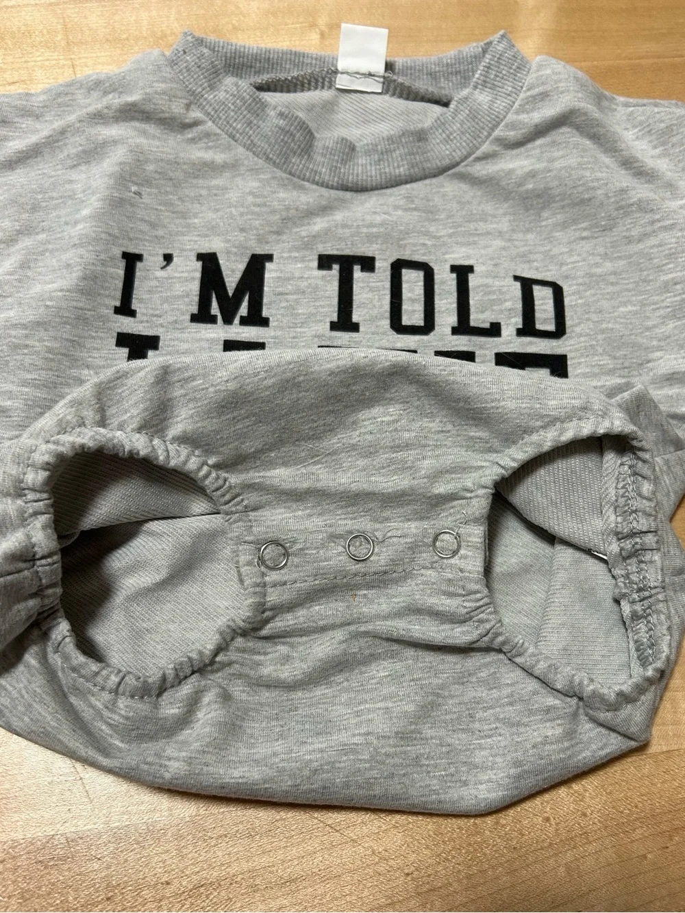 NWOT Baby Gray Football Onesie 3M