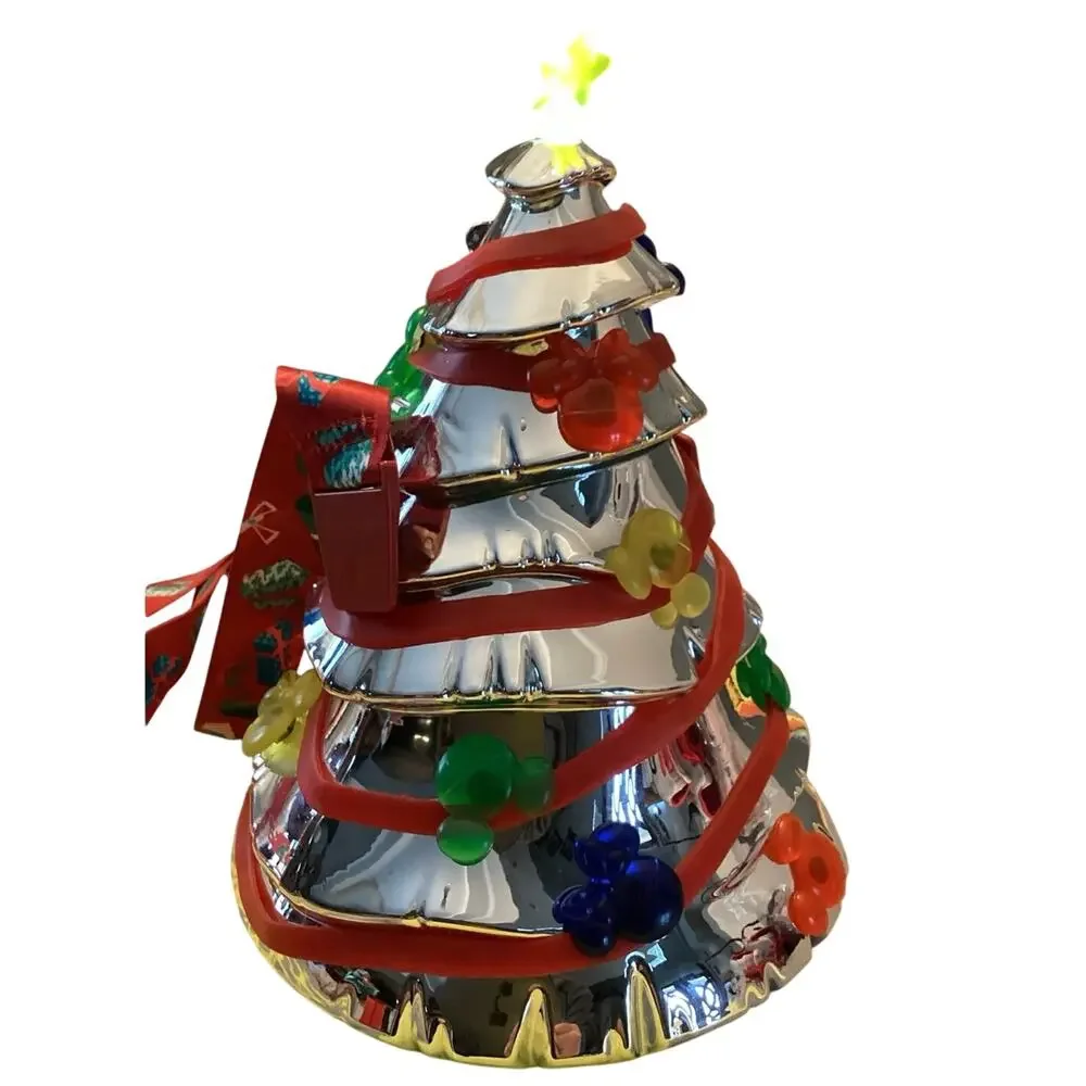 Disney Parks Metallic Silver Christmas Tree Light-Up Sipper Cup