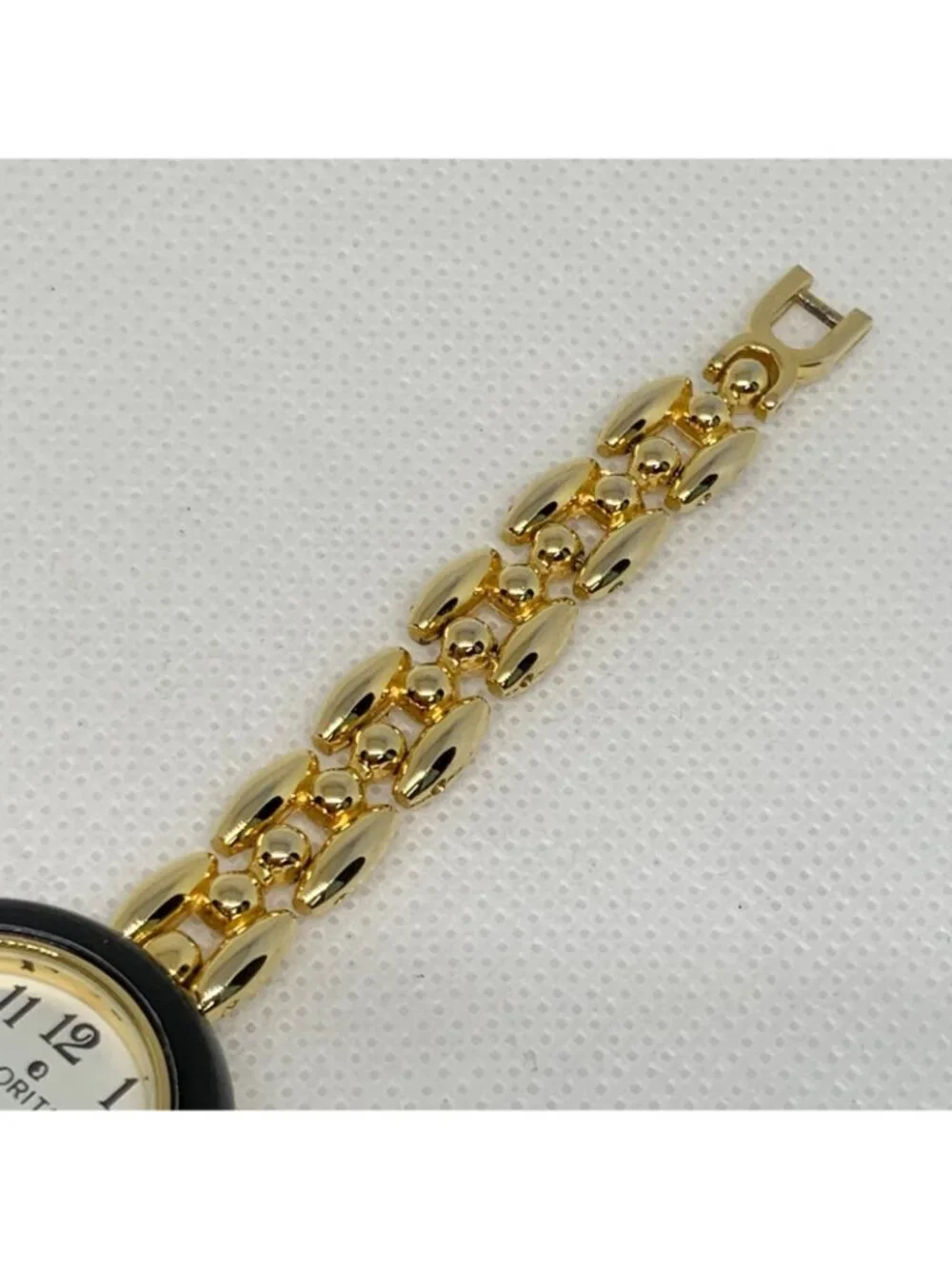 vintage Morita gold tone 18k electro plated women watch 26mm size 6.5” running