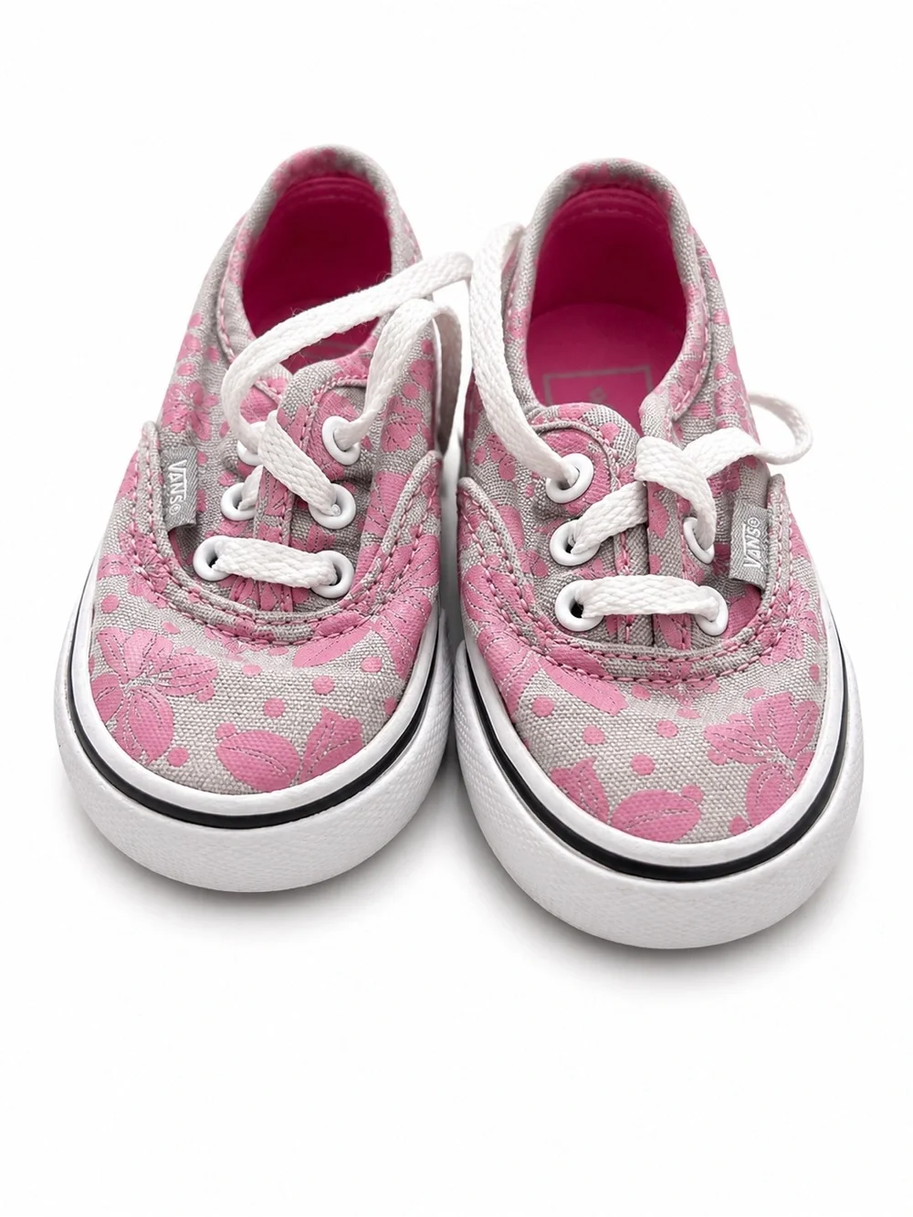 Vans Kids Pink Floral Canvas Sneakers