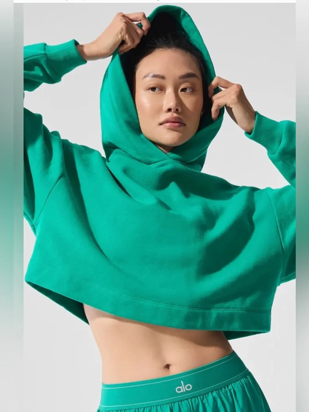 Alo Spruce Green Bae Hoodie/ Preloved/Very Good/ Small