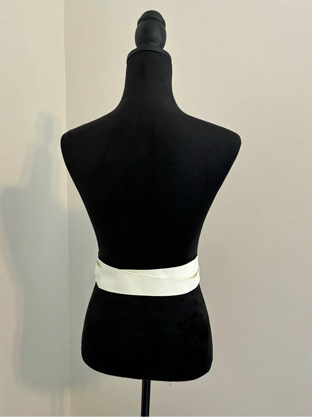 Wide Ivory Belt with Tie
