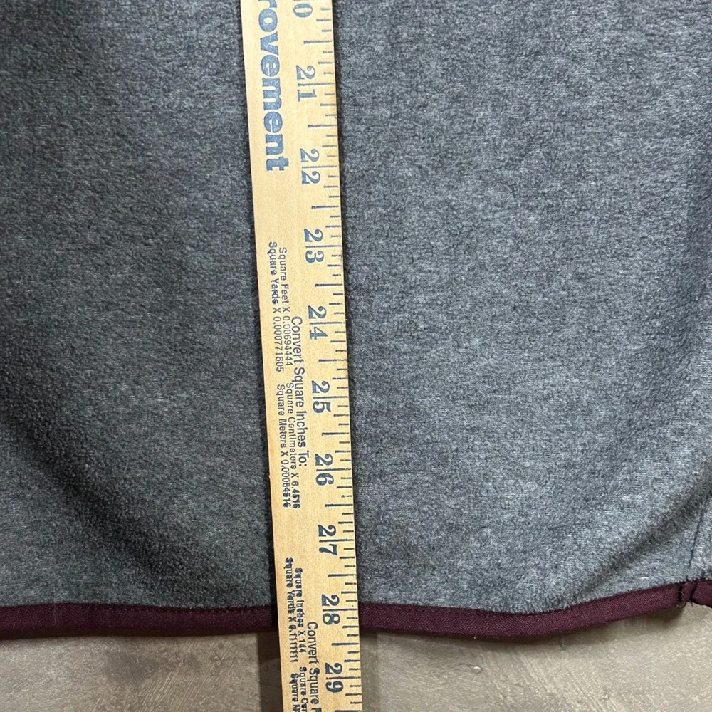 Aeropostale Men's Pullover Quarter Zip Fleece Sweater‎ Gray Maroon Medium