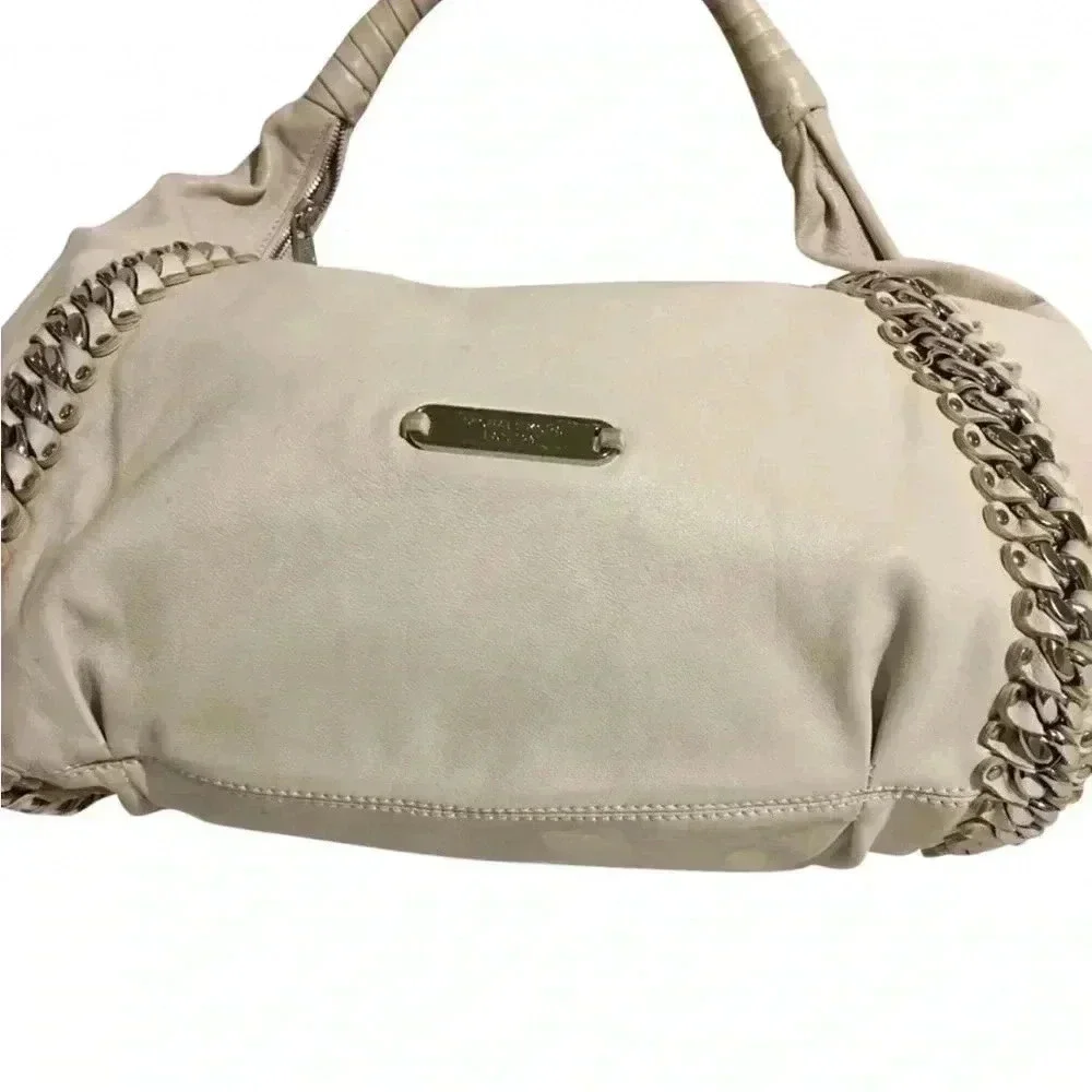 Michael Kors cream leather hobo handbag