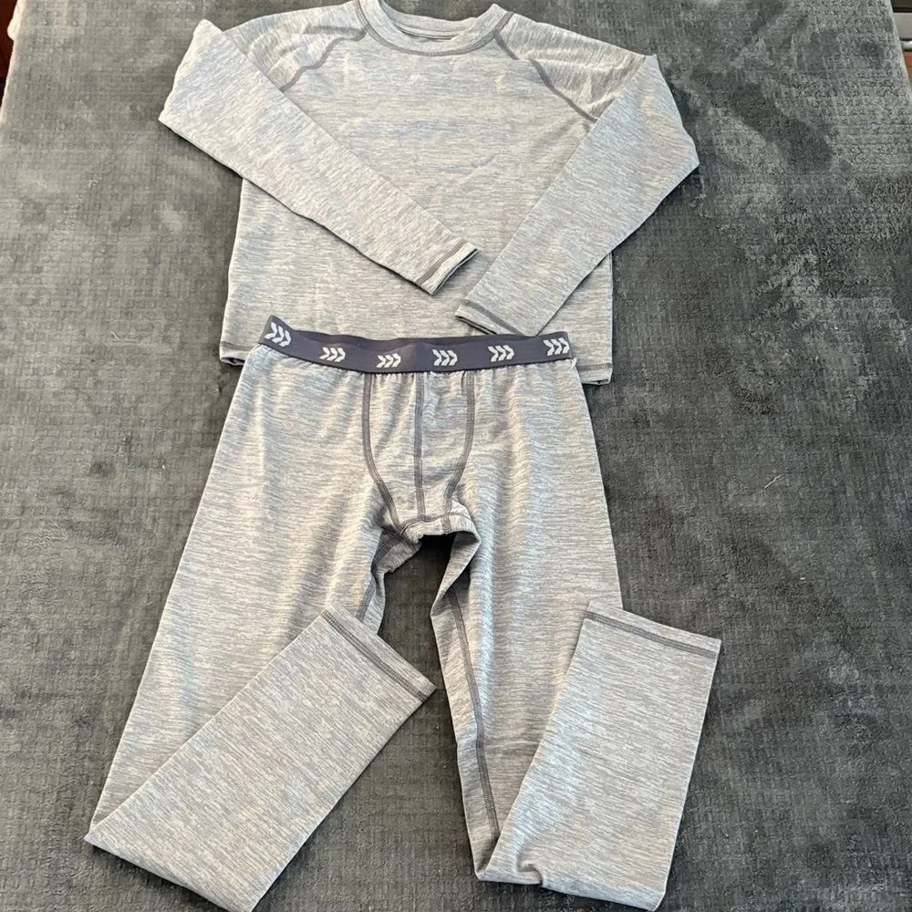 NWOT All in Motion Comfy Kids Layering Set in Heather Gray Size M