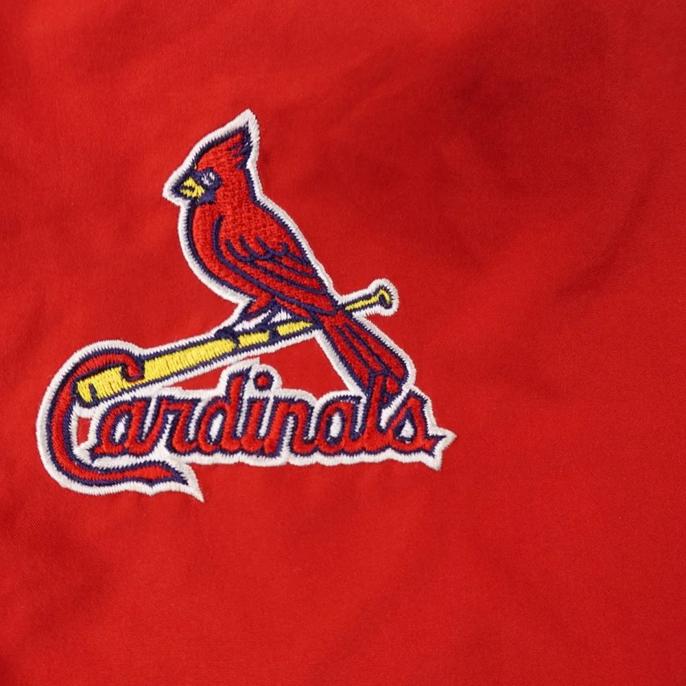 VTG‎ St Louis Cardinals Boys L 14-16 Puma Red Blue Baseball Jacket Pullover 90s