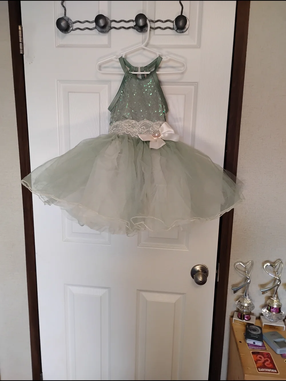 Weissman Sage Green Sequin Tulle Dance Costume