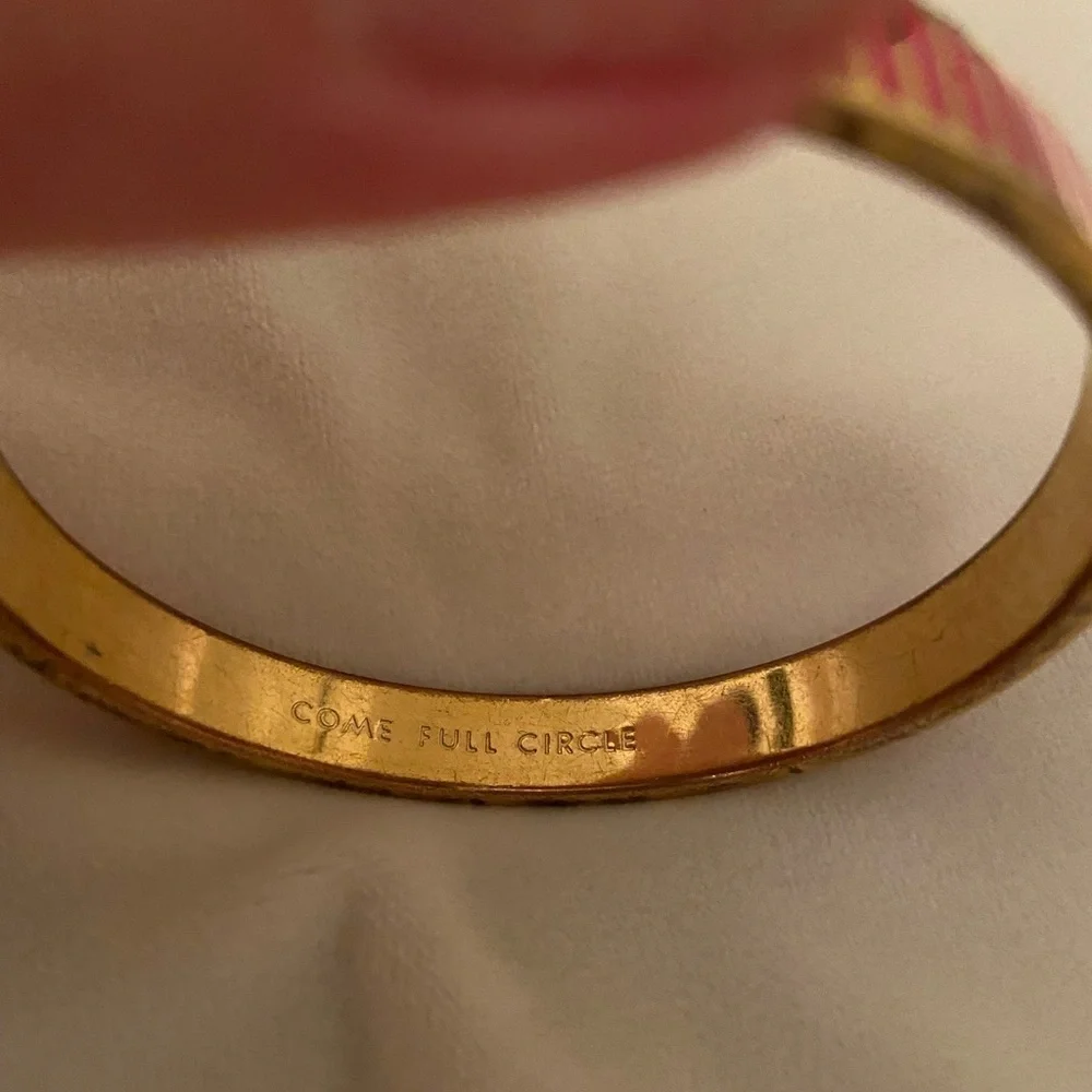 Kate spade come full circle pink and gold bracelet