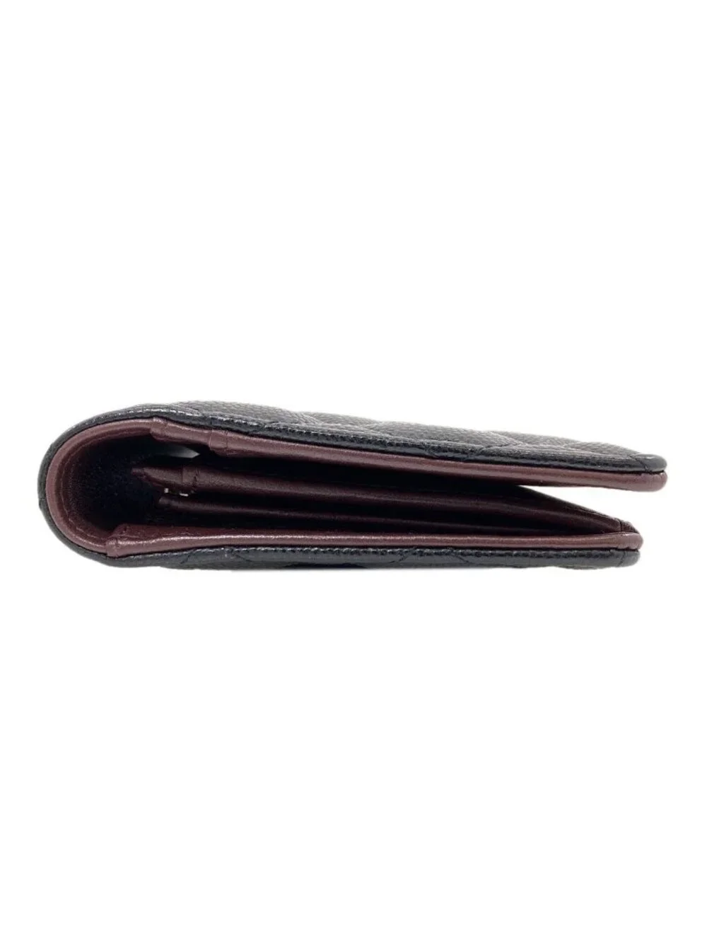 Chanel CC Logo Quilted Gold Wallet Grained Calfskin