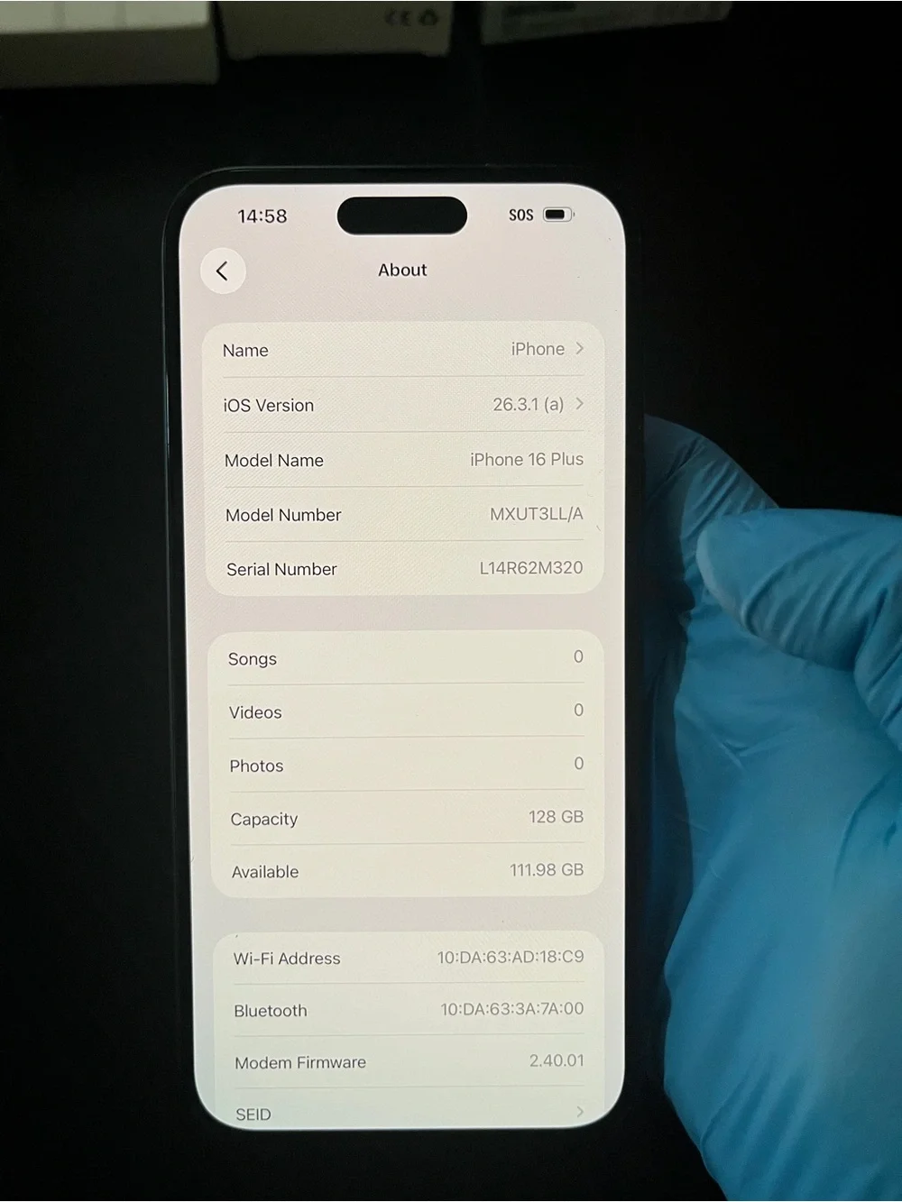 Apple smartphone white