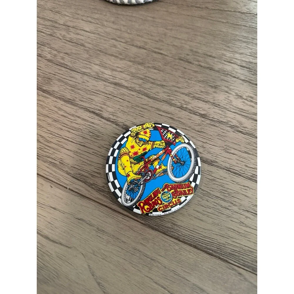 Rare 1987 Ringling Bros Barnum Bailey Circus BMX Pin Retro Bicycle Memorabilia
