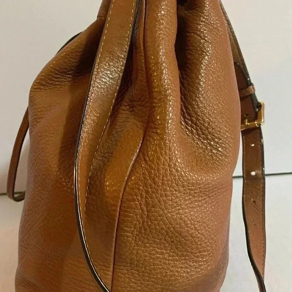 Michael kors brown leather satchel handbag