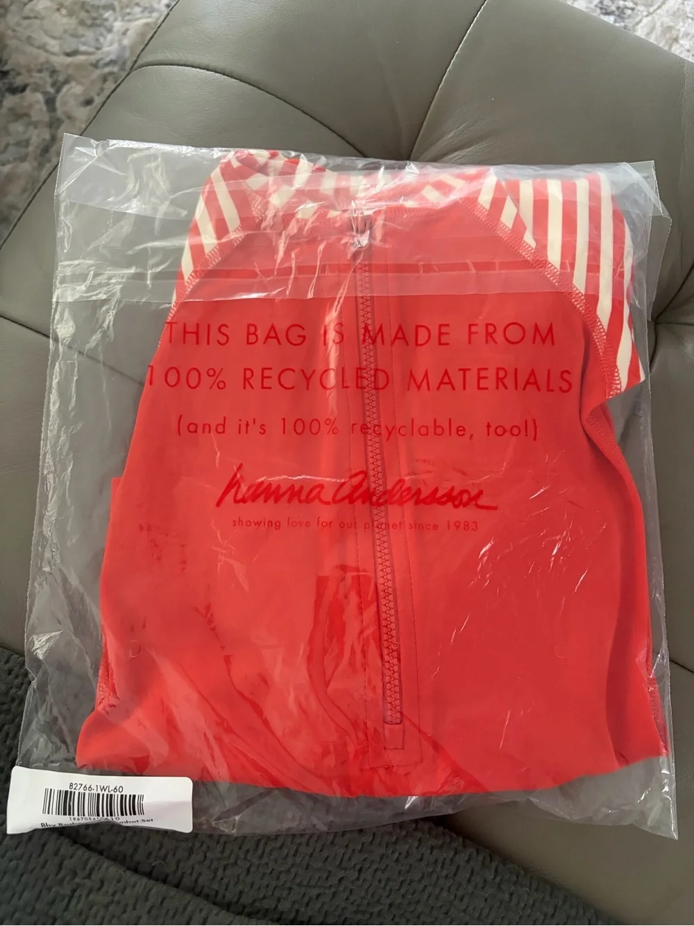 Hanna Andersson Orange Crab Bucket Hat & Rash Guard Swim Set