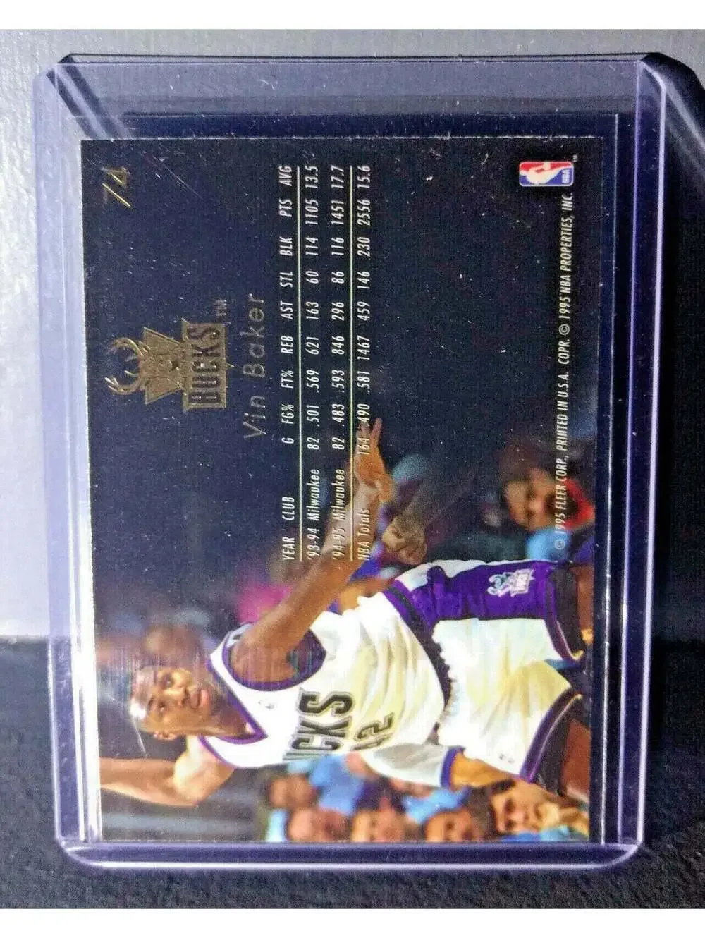 1995-96 Vin Baker Flair #74 Basketball Card
