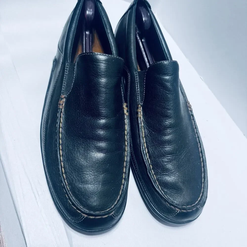 Cole Haan Tucker Venetian Mens 11.5M Black Leather Slip On Loafers C03557