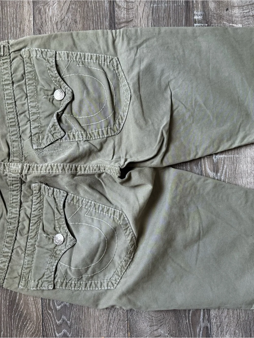 True Religion stitched olive