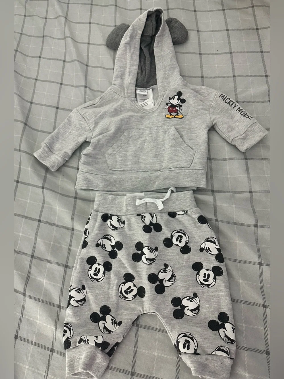 Disney Grey Mickey Mouse Hoodie & Jogger Set