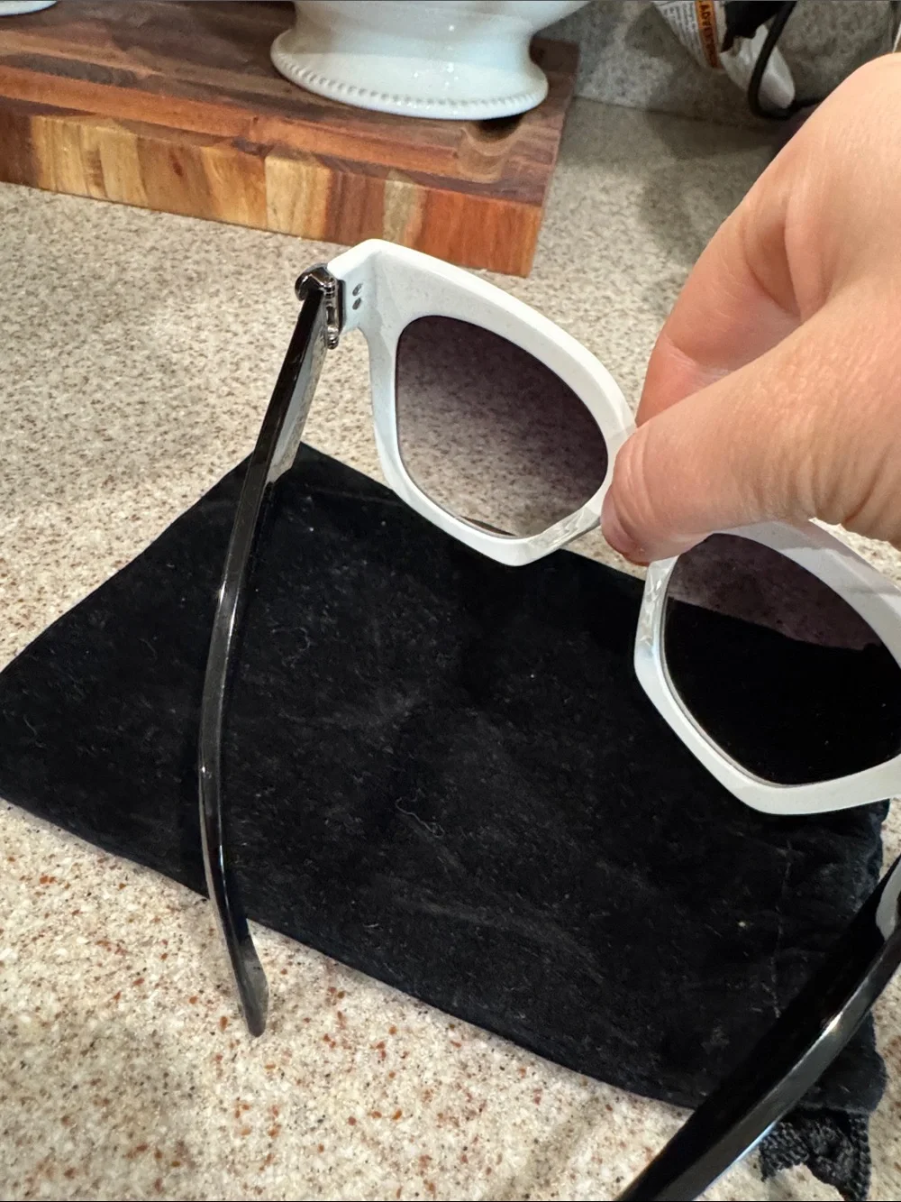 NWOT Marc Jacobs White Cat-Eye Sunglasses