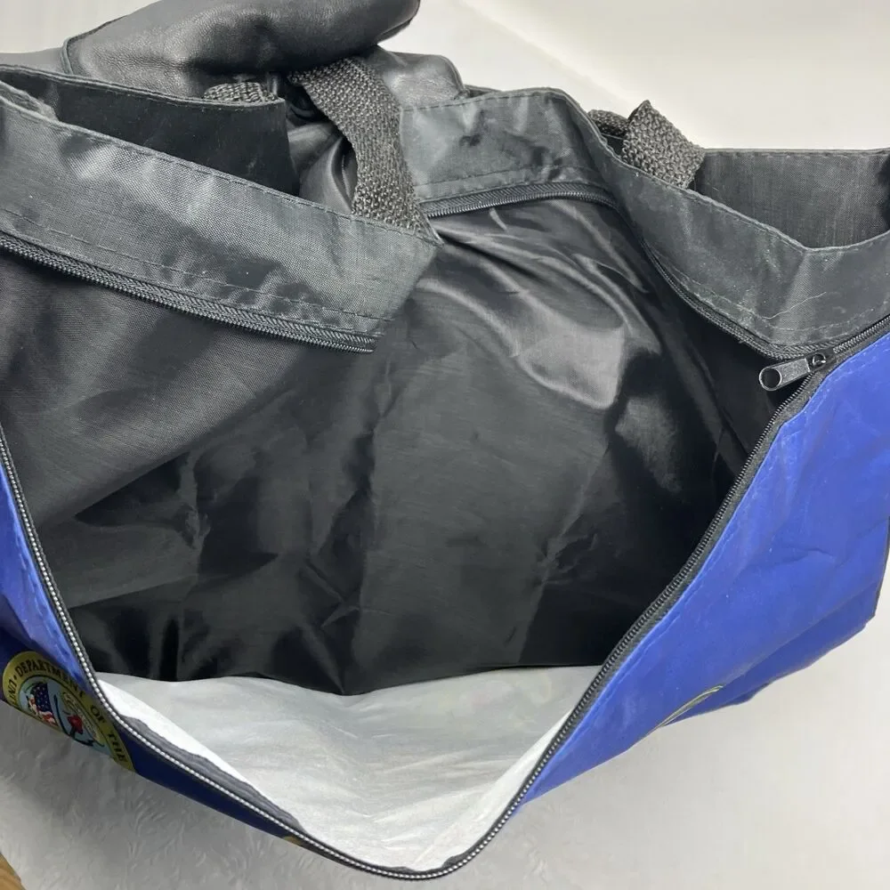 Veterans of Foreign Wars US Blue Tote Bag Zippered Side Pocket ~ 15x17 EUC