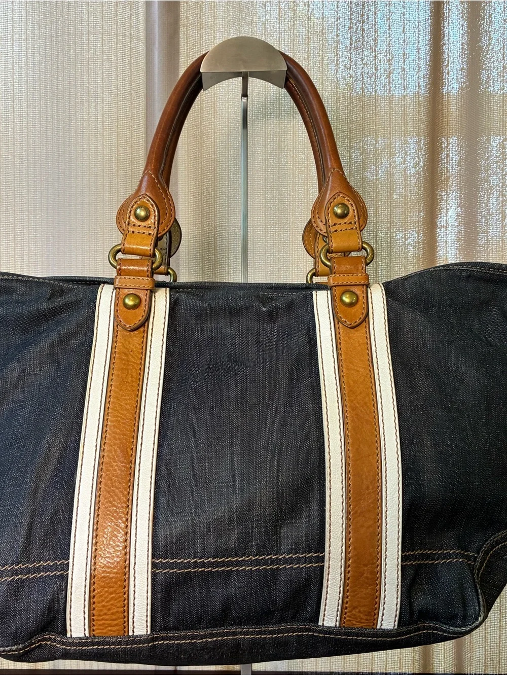 Burberry trim stripe denim