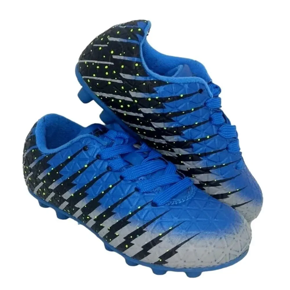 VIZARI Bolt FG Boys Blue/Silver/Black Soccer Cleats - Size: 8C