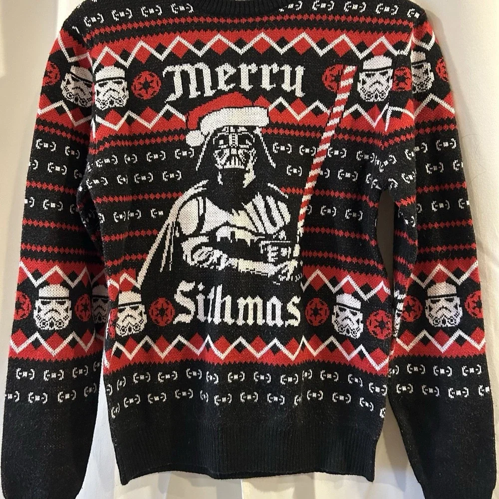 Star Wars‎ Ugly Christmas Sweater Mens Small Merry Sithmus Darth Vader Holiday