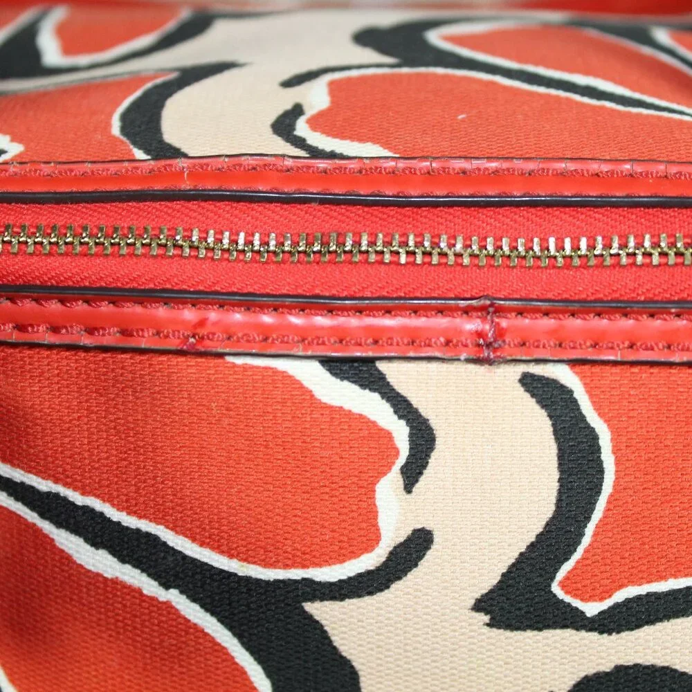 Coach Red Poppies Floral Shoulder Bag