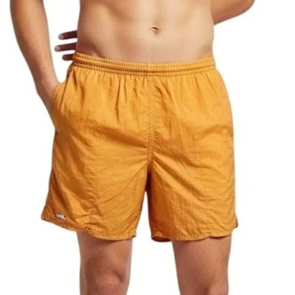 Columbia Shorts M Orange Swim Trunks Mesh Lined Drawstring Active Beach‎ 2000s