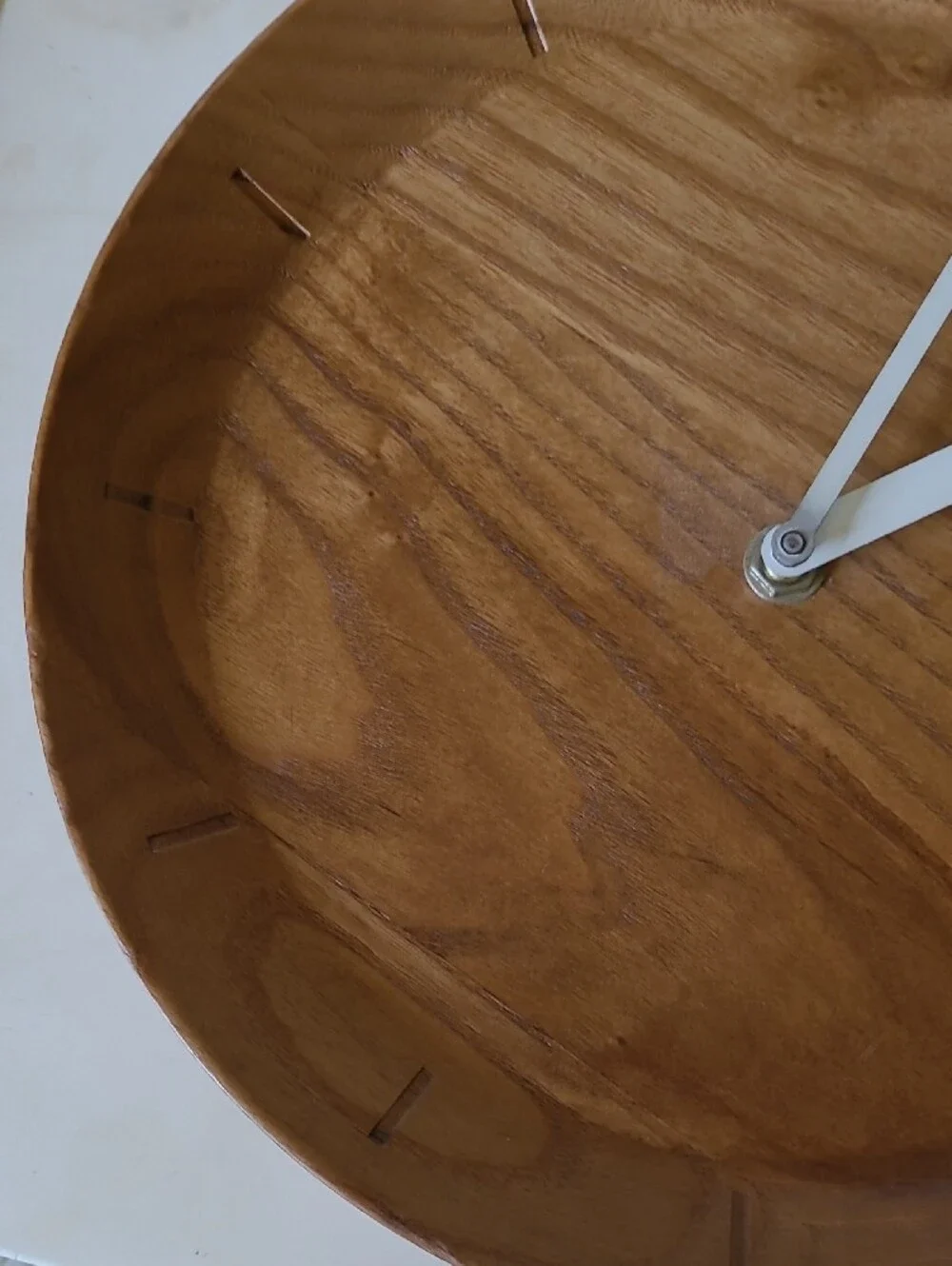 CB2 Natural Wood Wall Clock with White Hands