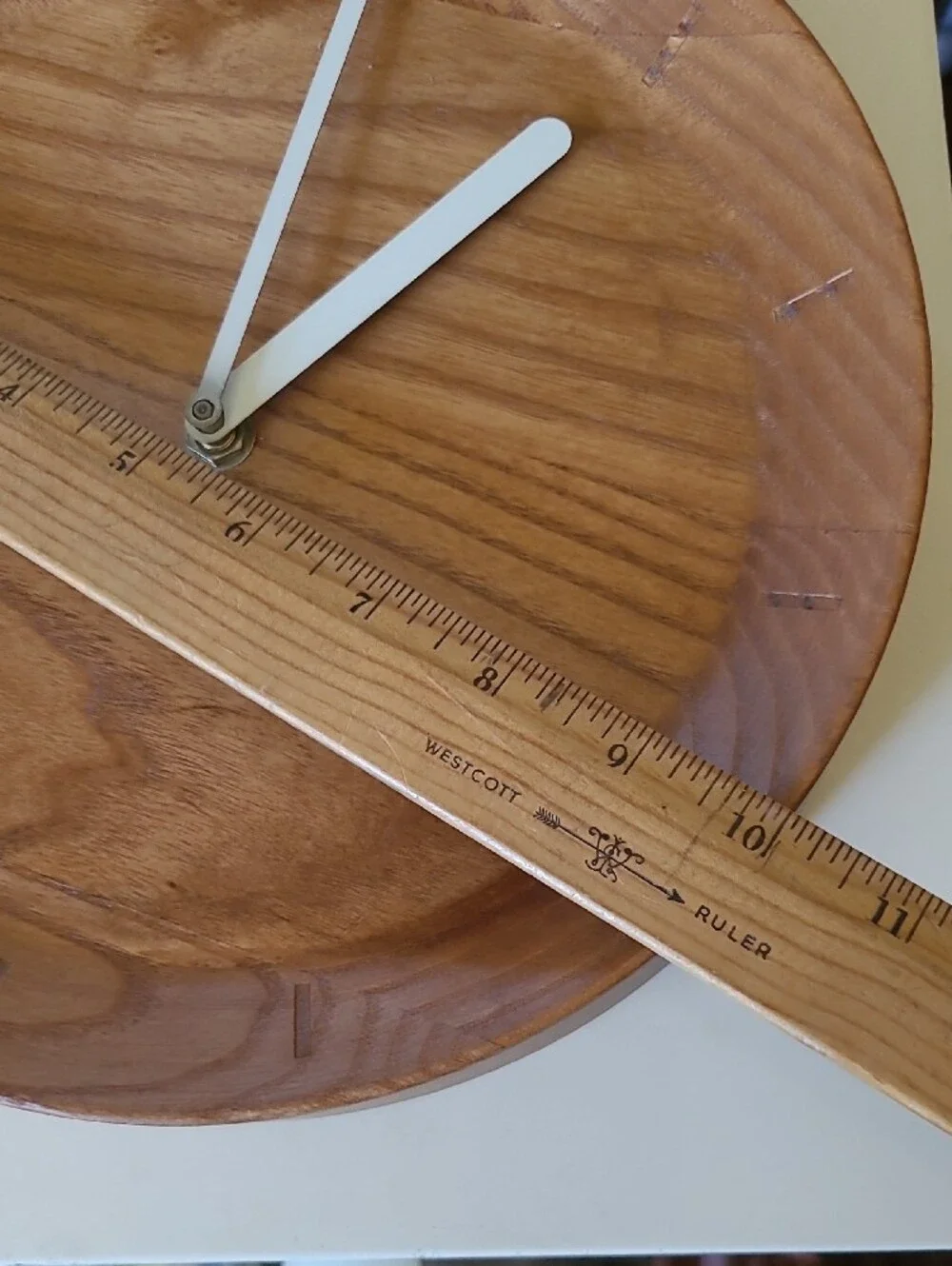 CB2 Natural Wood Wall Clock with White Hands