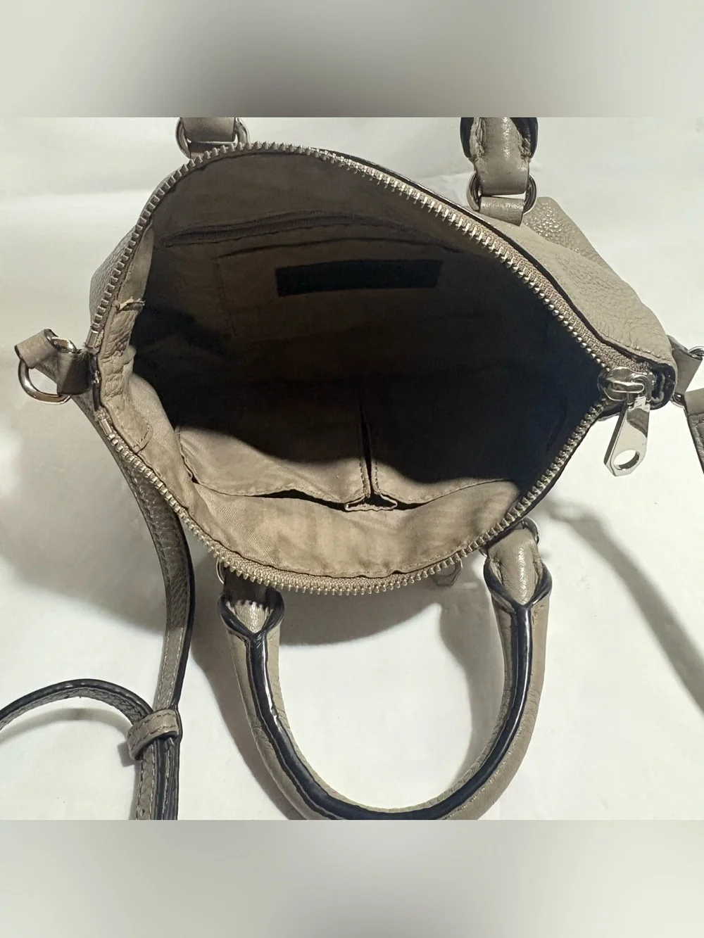 Rebecca Minkoff Micro Moto Satchel Dove Grey