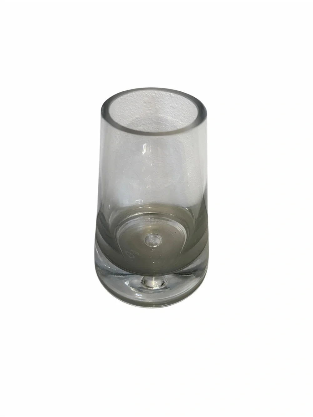 Clear Thick Bottom 7.25” Glass Vase