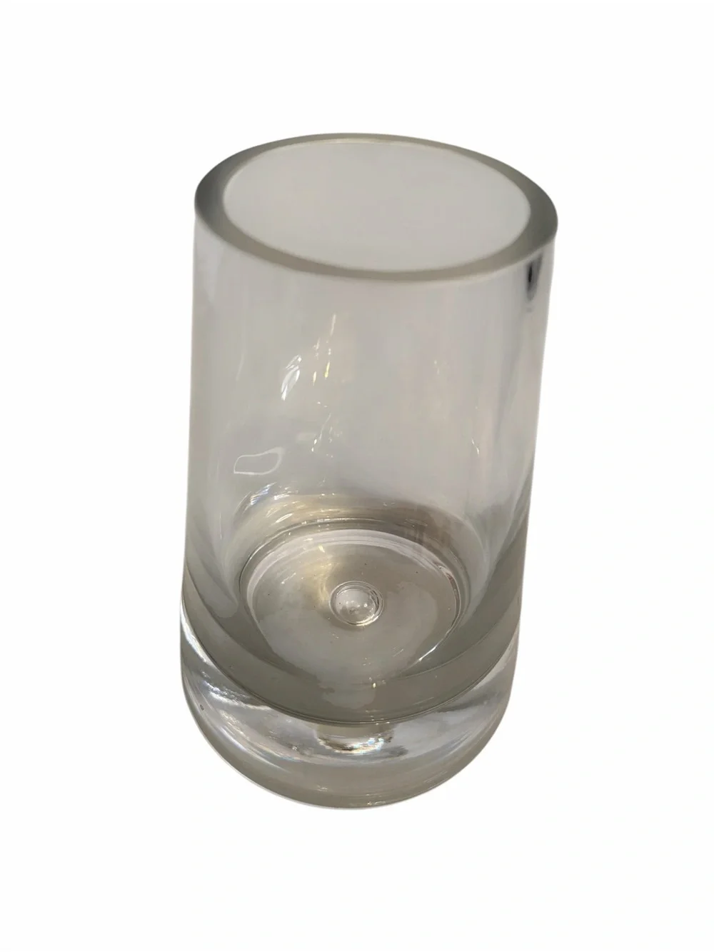 Clear Thick Bottom 7.25” Glass Vase