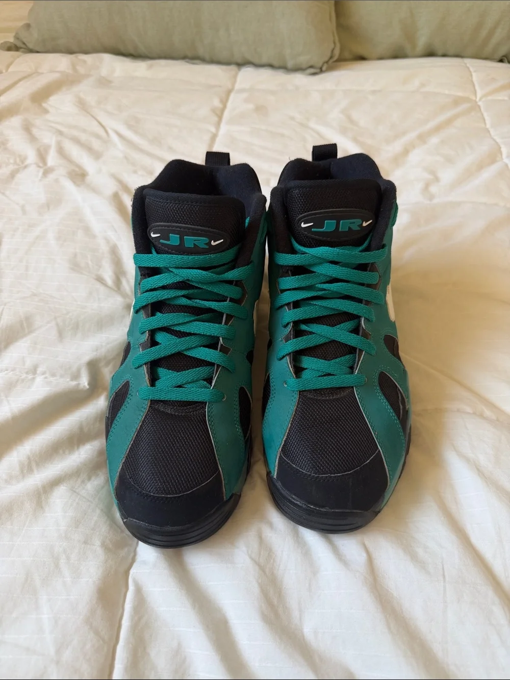 Nike Ken Griffey JR Black and Teal High-Top Sneakers