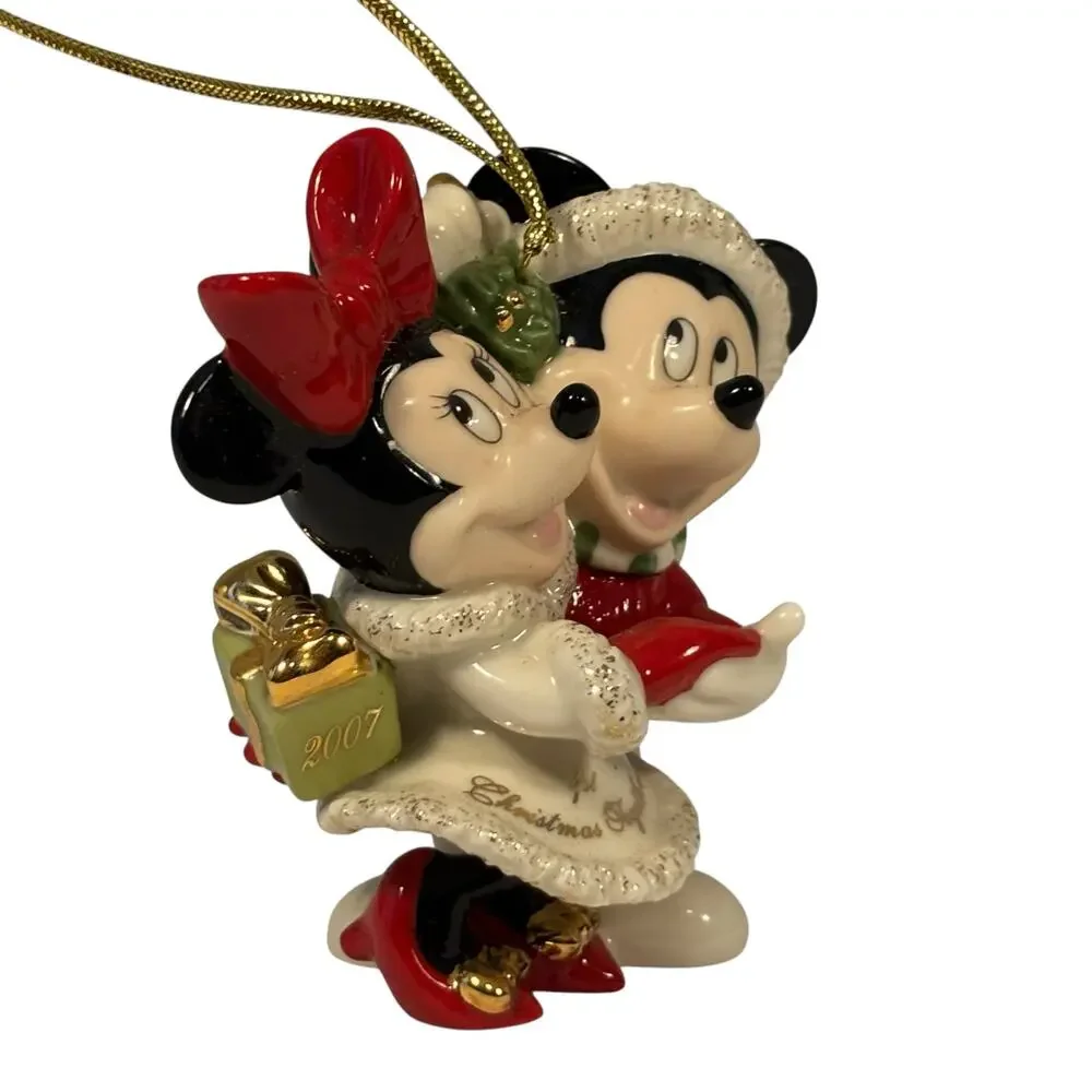 Lenox Disney Mickey Minnie 1st Christmas Together 2007 Christmas Ornament