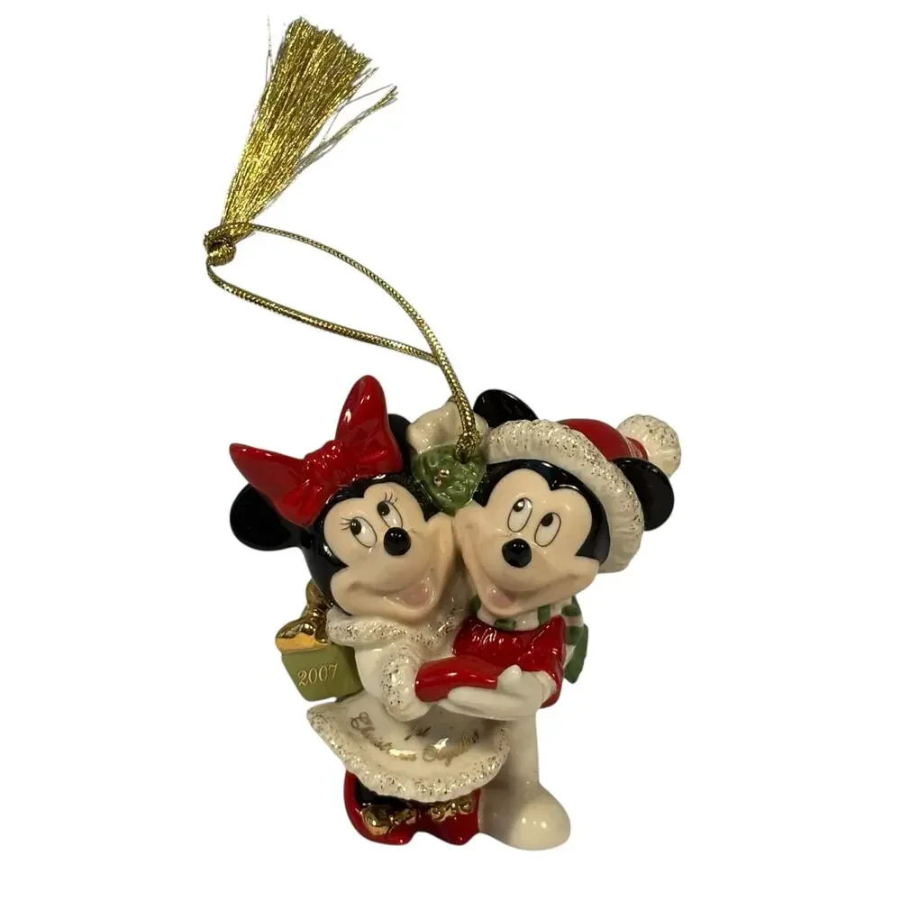 Lenox Disney Mickey Minnie 1st Christmas Together 2007 Christmas Ornament