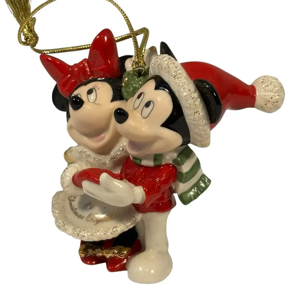 Lenox Disney Mickey Minnie 1st Christmas Together 2007 Christmas Ornament