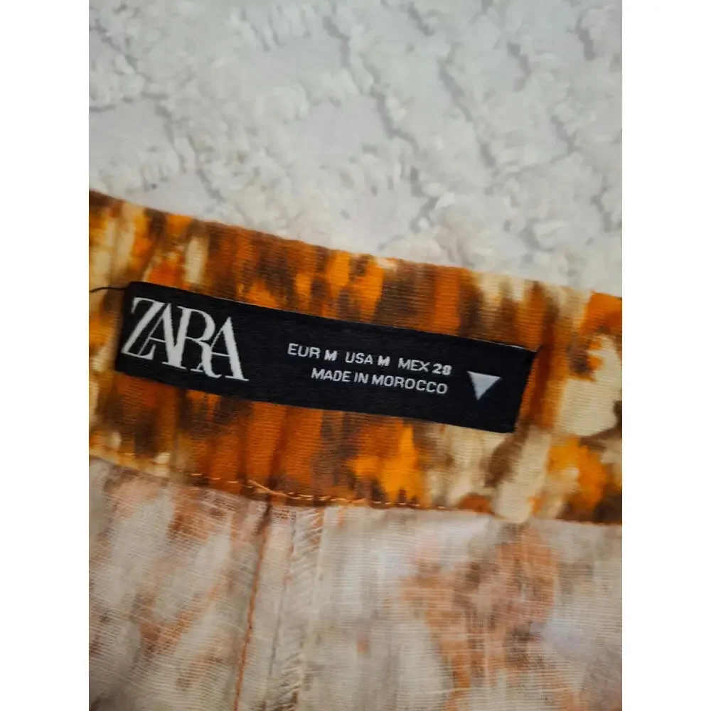 Zara brown floral evening