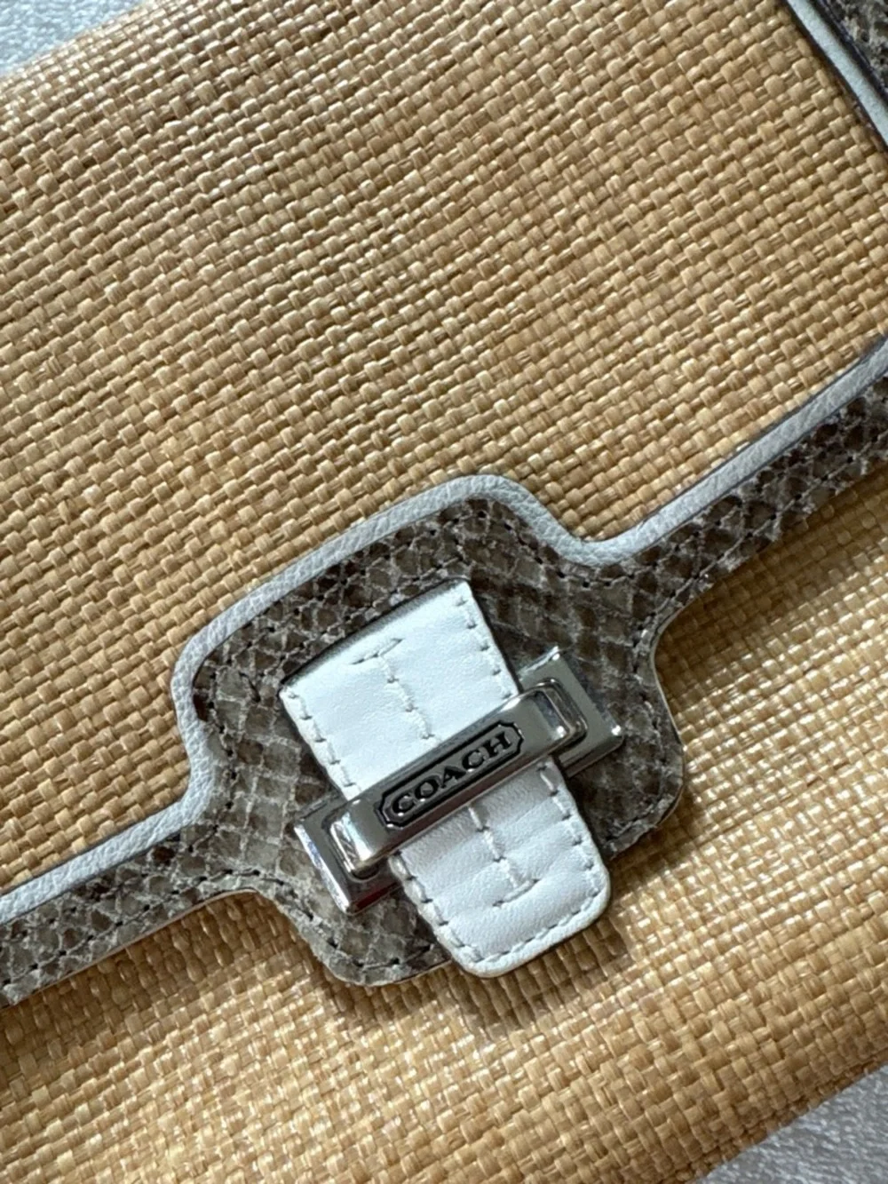 Coach straw woven
