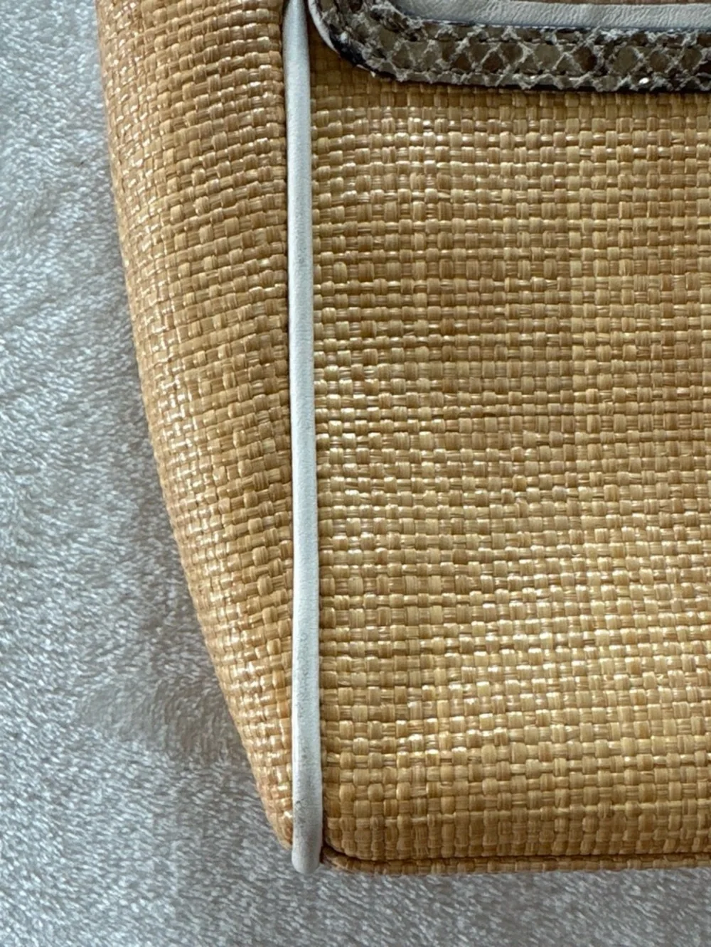 Coach straw woven