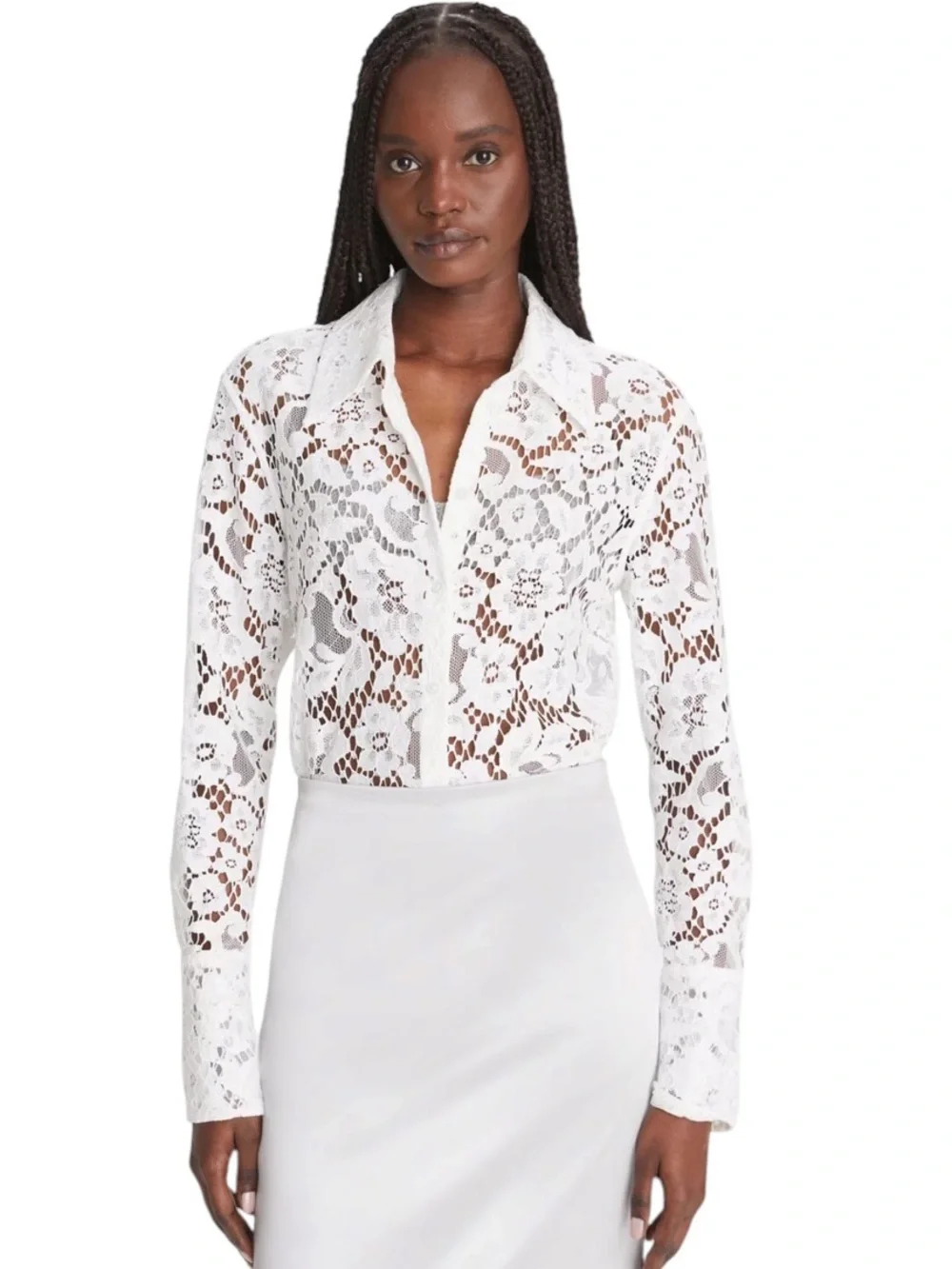 Tory Burch CUFFED LACE BUTTONDOWN