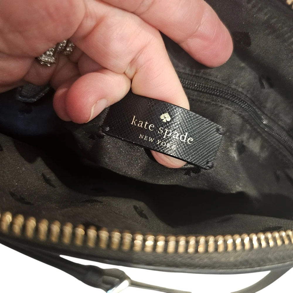 Kate Spade Black Leather Payton Dome Crossbody