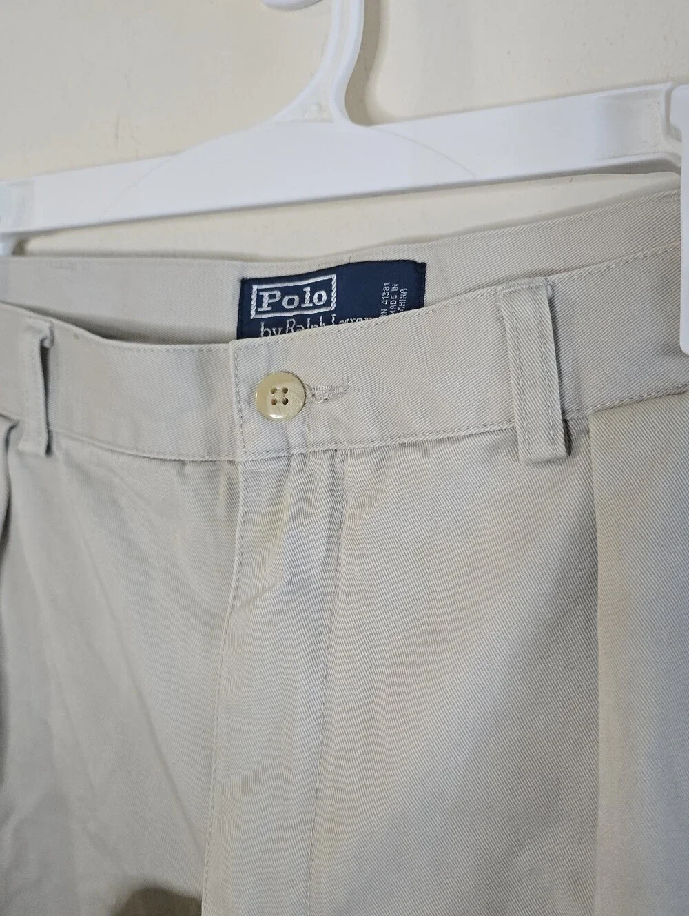 Polo Ralph Lauren Andrew Shorts Men's Size 36 Tan Pleated Chino Preppy Classic