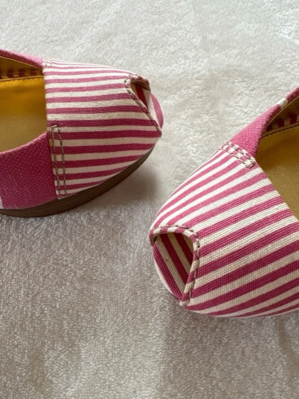 COACH Berli Poppy Pink Patchwork Monogram Peep Toe Slingback Platform Heels US 7