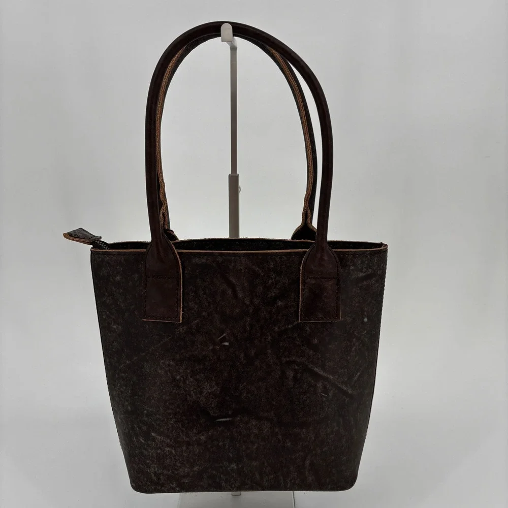 P&G Collection Tote Bag Womens Small Brown Turquoise Western Floral Cowgirl New