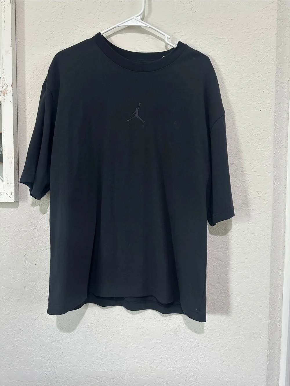 Jordan Black Short-Sleeve Crew Tee with Tonal Jumpman