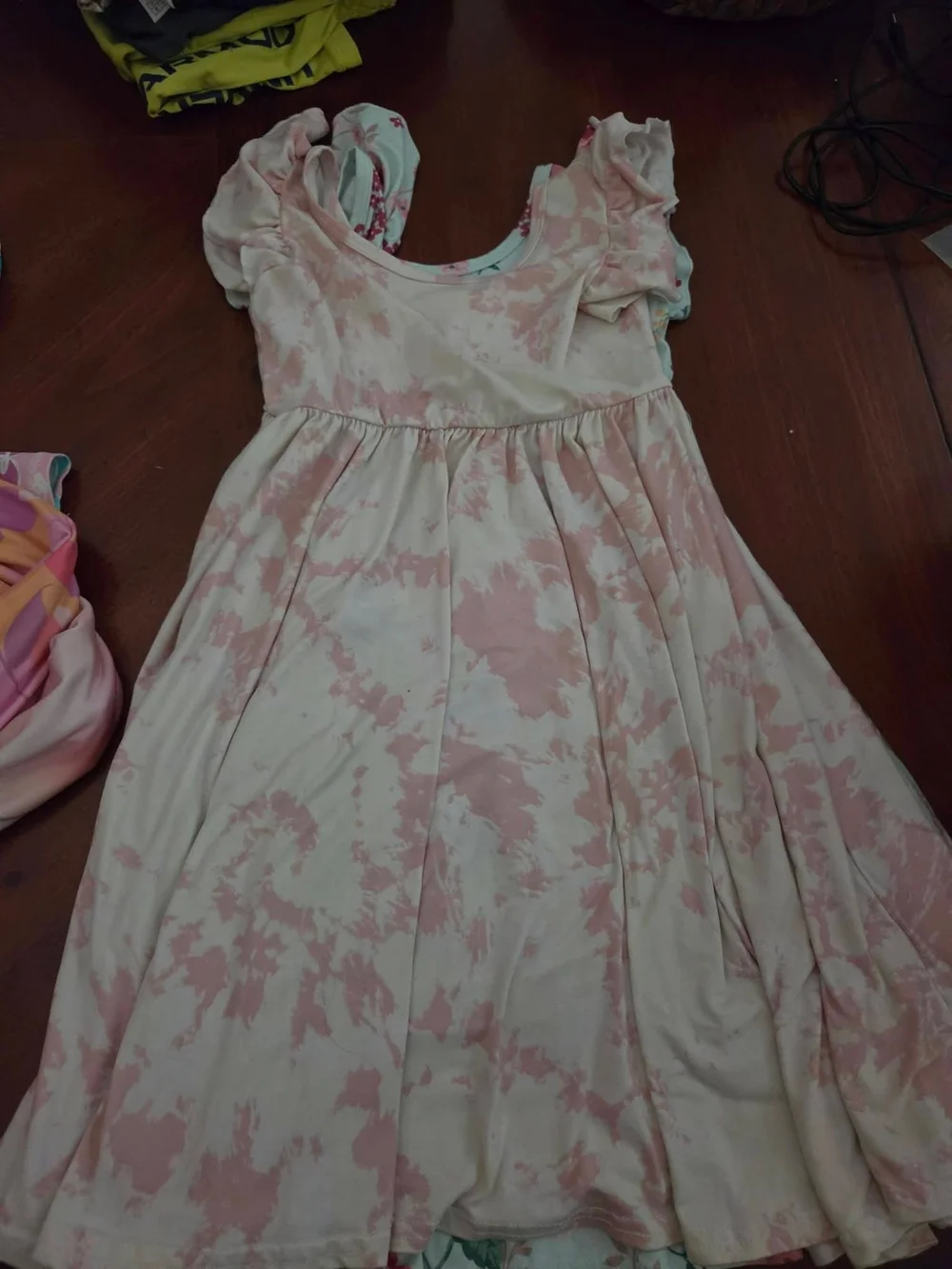 DotDot Smile Pink Tie-Dye Flare Dress