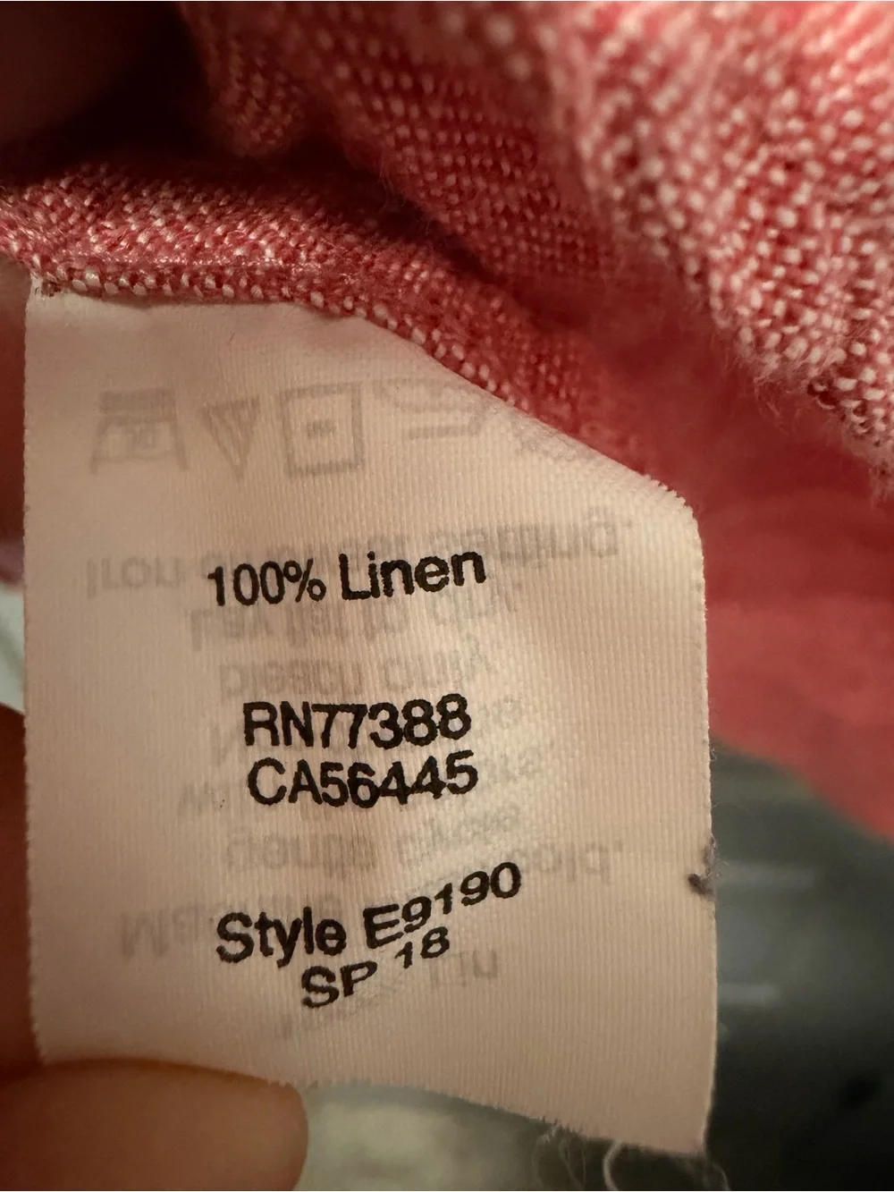 J.Crew Red/Coral Button-Down 100% Linen Slim Fit Shirt LARGE
